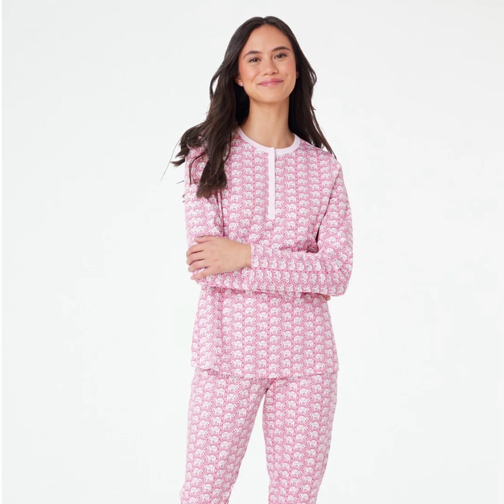 Roller Rabbit LS Henley Hathi Pajamas XXS